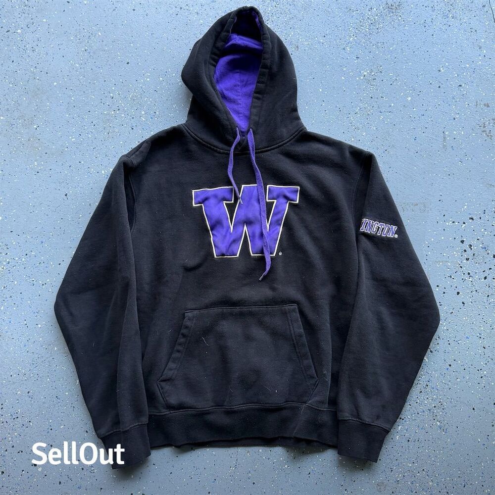 Nike VTG Washington State University Hoodie Black M Unisex Pullover